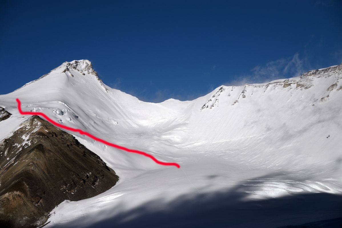 00-1 Lhakpa Ri Climbing Route From Camp I To The Plateau 